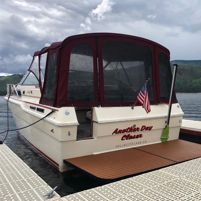 charter vallecito 35 foot sea ray boat tour with grill